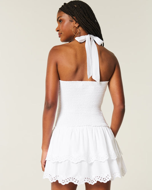 Smocked Gauze Cover Up Dress